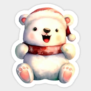 Little Cuties - Jolly Christmas Polar Bear Sticker
